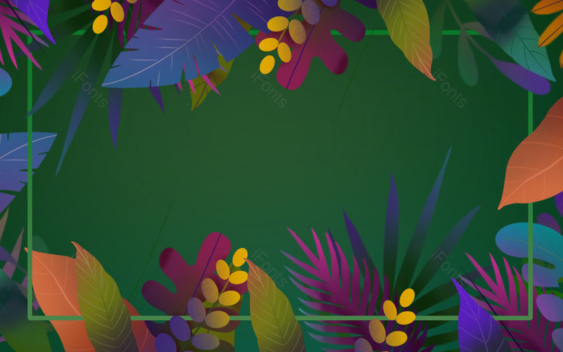 春季装饰卡通植物树叶叶片背景素材,插画/手绘图,插画/手绘图库,插画/手绘图下载,插画/手绘